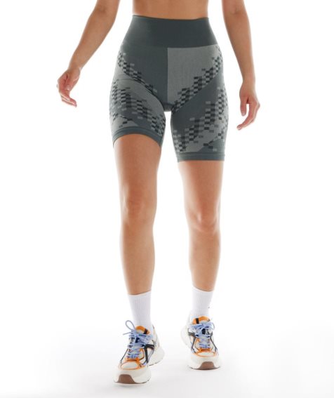 Women's Gymshark Wtflex Cyborg Seamless Cycling Shorts Grey | CA 063517